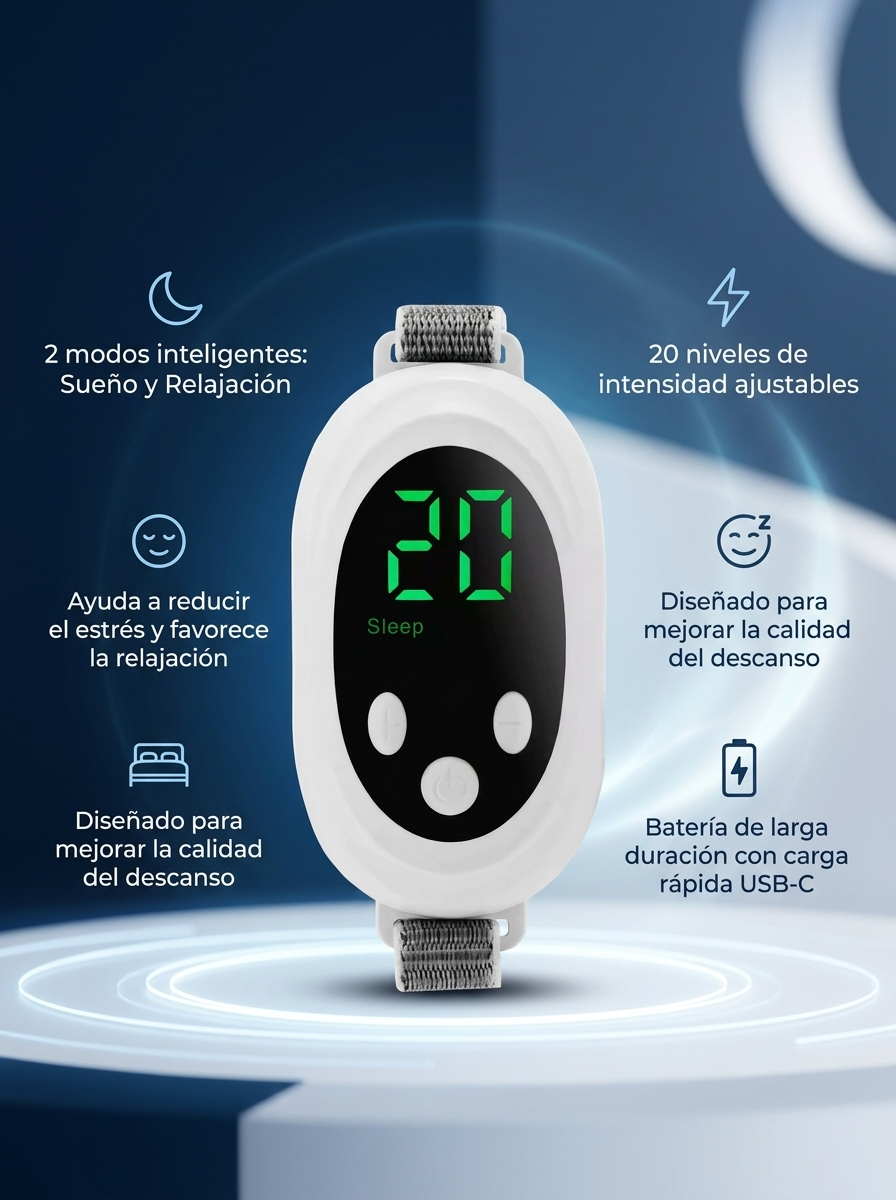 Nexlya SleepPulse™ | Dispositivo Inteligente de Relajación para Dormir