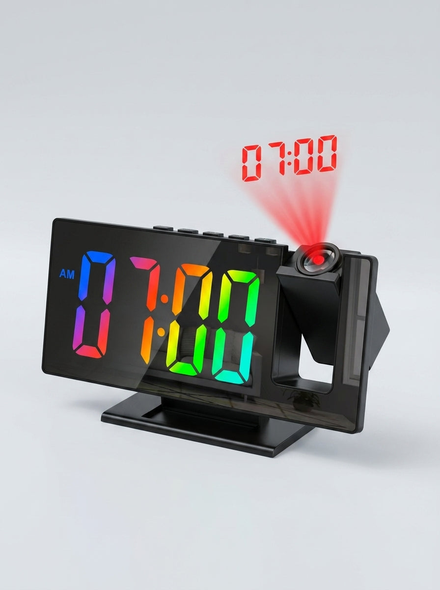 NEXLYA AuraVision™ | Reloj Despertador Digital con Proyección LED 180°