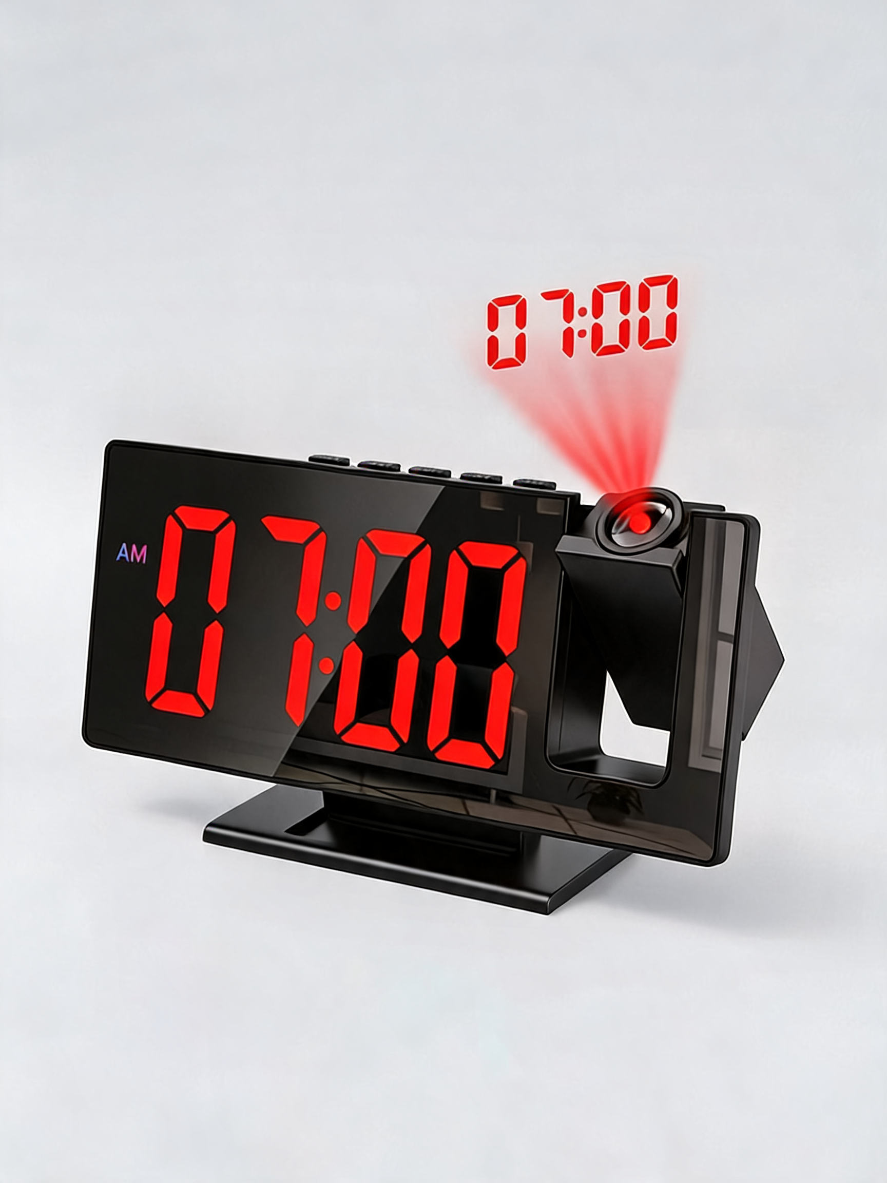 NEXLYA AuraVision™ | Reloj Despertador Digital con Proyección LED 180°